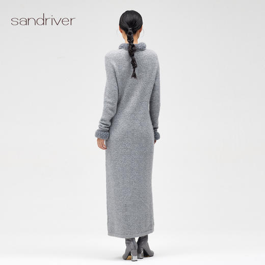 西藏羊绒女超长开叉套衫SJF96W312N 商品图4