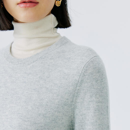 东黎 • 山羊绒女士圆领长袖简约连衣裙 4939 商品图6