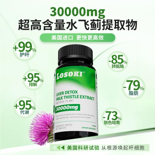 【2瓶装】美国乐斯可Losoki护肝片水飞奶蓟草男女保健熬夜救星 商品图4