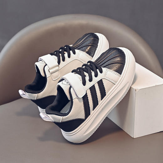 心选丨儿童春款运动鞋男女童软底中大童皮面防滑轻便防风百搭鞋24-38 商品图7