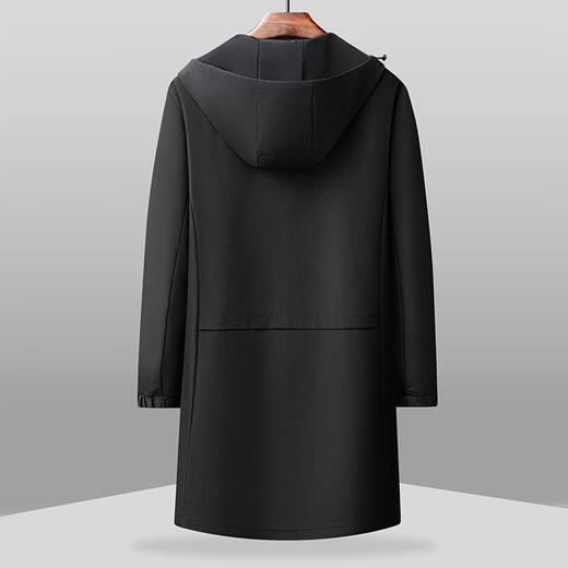 【特大码】【新款DPX】360斤大依优型大码中长款连帽风衣潮流加肥加大码上衣外套休闲男士 商品图1