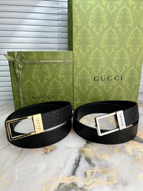 男士腰带，采用黑色牛皮压花，搭配方形搭扣，匠心装饰精致的互扣式配件，😍简单而时尚，宽:3.5cm