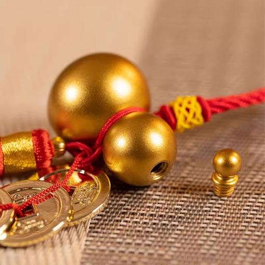 朱炳仁铜 葫芦挂件 五帝钱+铜葫芦 装饰配饰 商品图3