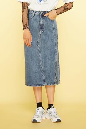 Stay2Weeks 水洗蓝色牛仔半裙 11413