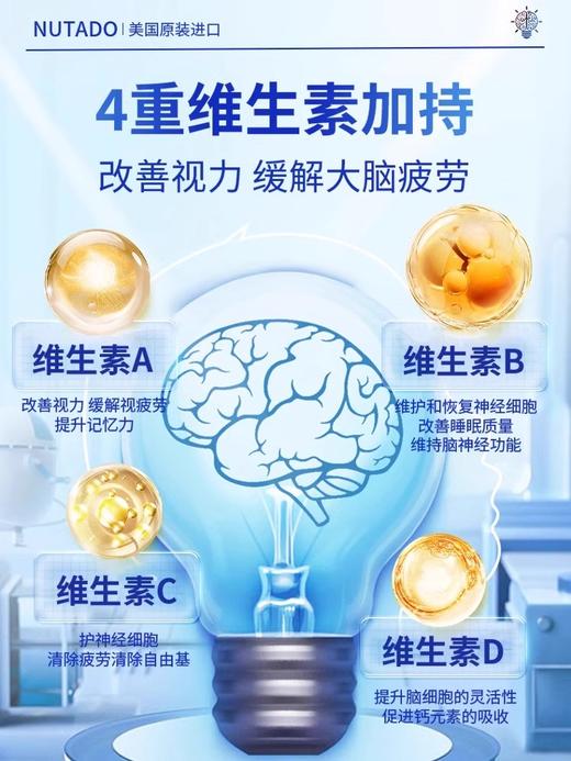 Nutado卡斯伦DHA补脑记忆力神经酸增强学生成人儿童青少年海藻油 商品图4