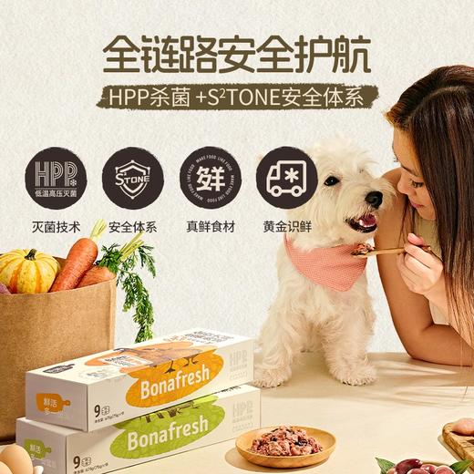 识鲜生全价犬用生骨肉块鸡肉鸭肉75g*9/盒 商品图1