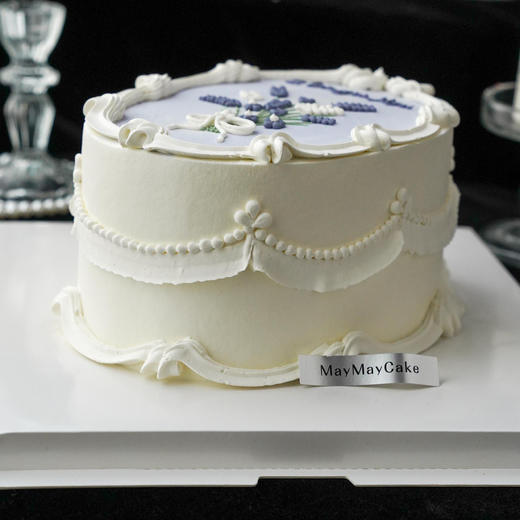 法式|手绘紫罗兰(椭圆形）【C4982】 商品图3