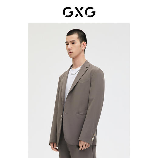 GXG男装卡其色简约基础商务西装外套   春季热卖西服 商品图2