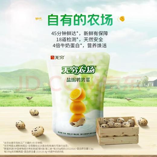 无穷盐焗鹌鹑蛋70g 商品图0