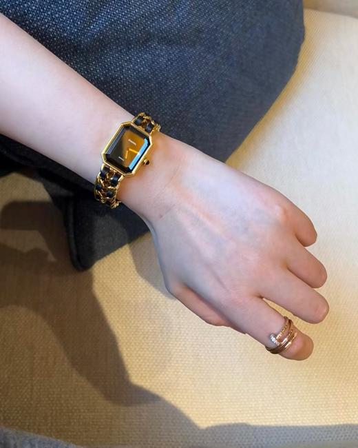 经典香奶奶方糖原装机芯纯皮表链石英手表 商品图7