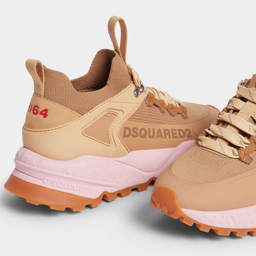 DSQUARED2 女士字母徽标印花休闲运动鞋 棕色 SNW0269 59207967 M3004 商品图3