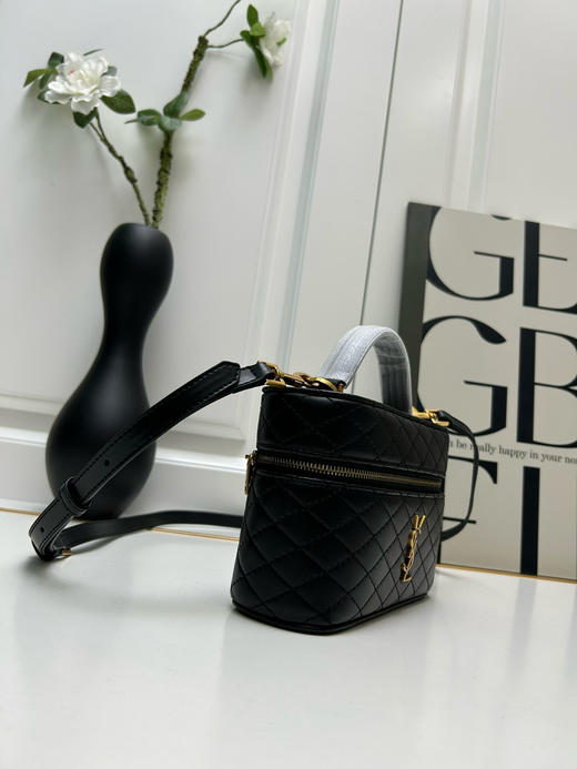 春季特惠💰530 圣罗兰YSL 黑色/金扣羊皮Y家Rose同款Mini Gaby Saint Laurent新款Mini Gaby 手袋双拉链设计方便开合kk766731 商品图2