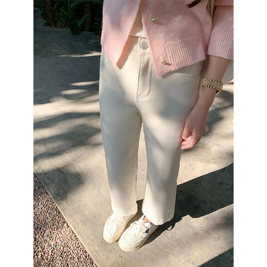 <曾小咸推荐>复古烟管直筒裤九分牛仔裤 商品图1