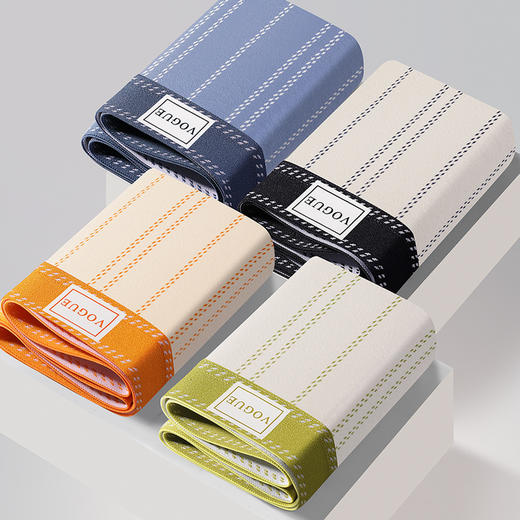 厂家批发男士内裤纯棉条纹四角抗菌加大码平角透气宽松青年短裤衩 商品图0