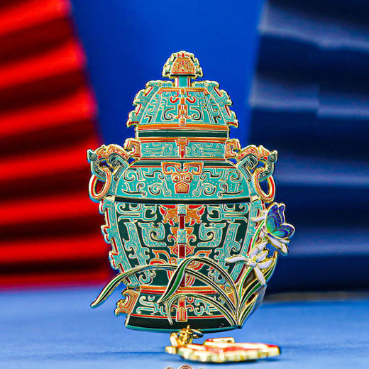 中国古代文物系列金属冰箱贴皿方罍磁力金属浮雕中国风 商品图4