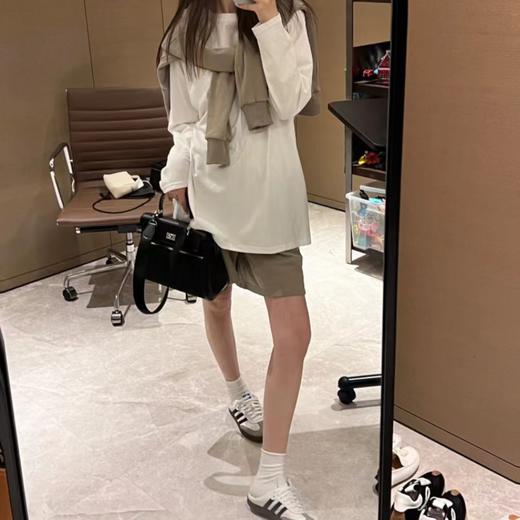 ROMI STUDIO【luxy系列】复古绿休闲百搭卫衣套装K3080/T3081(现货) 商品图4