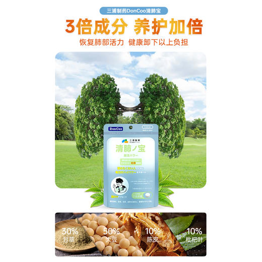 三浦制药DonCoo进口清肺宝 清肺散郁 清肺片养肺润肺 增强肺动力 商品图2