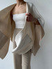 ZAANLI｜ZN60003 杏驼/既白 双面穿细腻感羊绒羊毛针织披肩外套 商品缩略图11