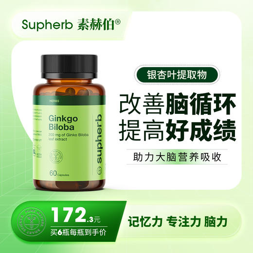 以色列银杏脑力补充胶囊增强学生青少年黄金记忆力学习力考研专用 商品图0