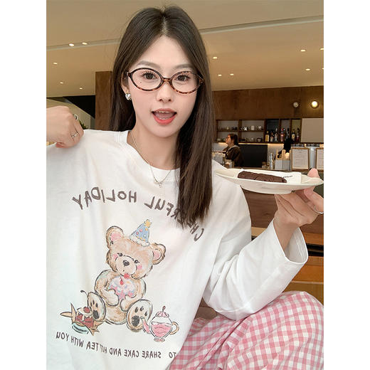 <曾小咸推荐>4.11现货秒杀 ！微信超特价！萌趣小熊长袖T恤 日常139.99 立减80 秒杀59.99！！ 商品图2