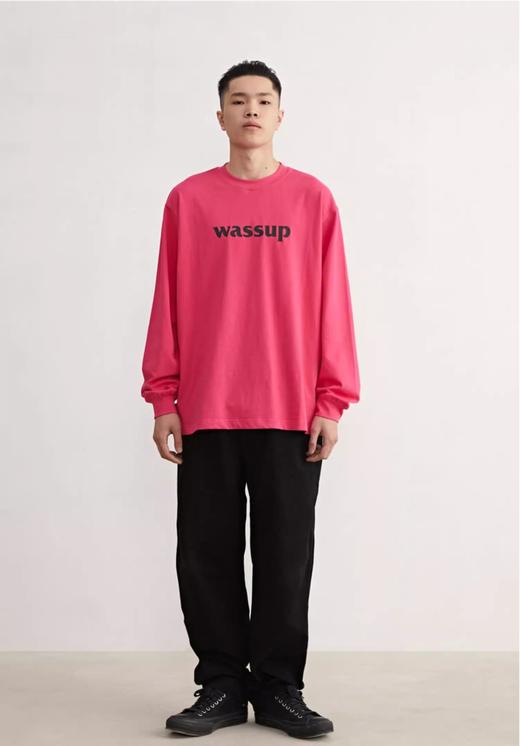 WASSUP-基础logo印花长袖T恤 商品图3