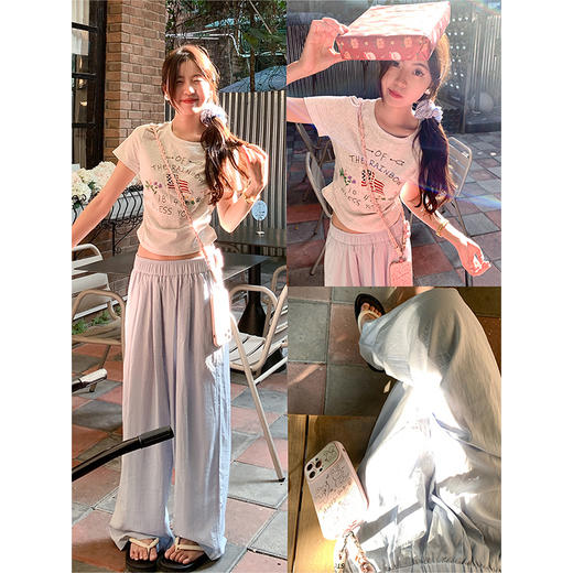 【99元任选2件】新品现货秒杀！卖完下架不再补 ！微信粉丝打折价！！印花短款短袖T恤 商品图1