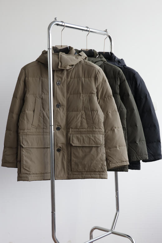 U.N.Q 元单剪标 可拆卸连帽防泼水羽绒夹克外套 YR162 商品图1