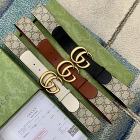 GU 情侣💏腰带 意大利🇮🇹进口GG压印帆布面料  搭配进口小牛皮，经典GG五金扣头 时尚魅力大气上档次 🎁全套专柜包装