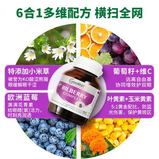 Youthit优思益蓝莓叶黄素护眼丸奶蓟草护肝胶囊熬夜护眼护肝套装 商品图2