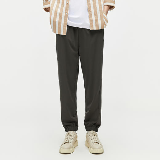 GXG男装 冰丝提花休闲裤凉感运动卫裤薄款束脚长裤 2024夏季热卖 商品图2