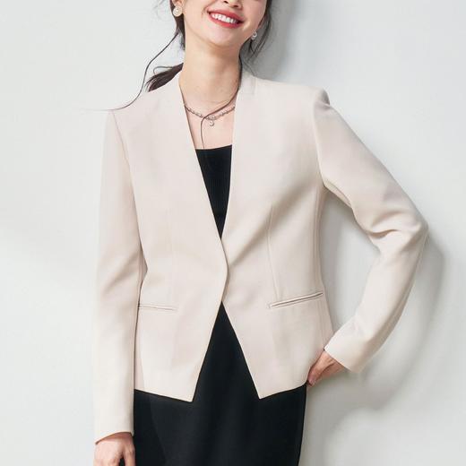 【高货sh】全新升级【铂金会员293/天猫399/差价106】(10824) 洛诗琳2025春季新款高级感立裁V领修身显瘦通勤西装外套女 商品图1