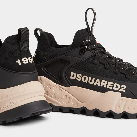 DSQUARED2 女士字母徽标印花休闲运动鞋 黑色 SNW0269 59207967 M063 商品图3