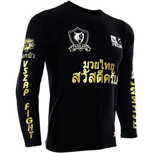 VSZAP播求泰拳莲花健身UFC运动户外锻炼散打搏击秋衣长袖t恤男 商品图2