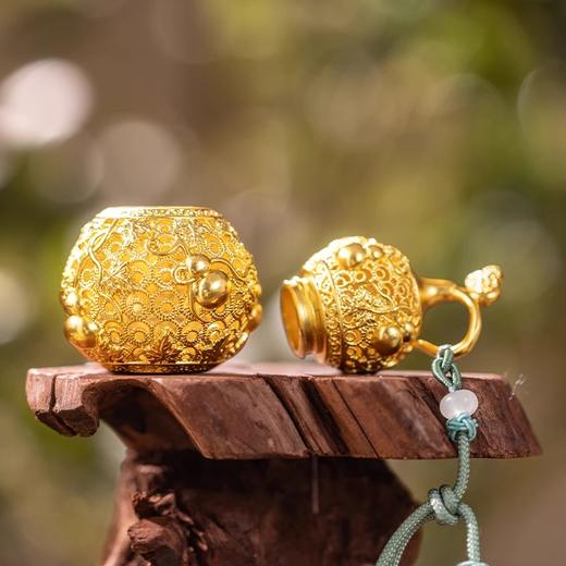 朱炳仁铜福禄欢喜大挂件包挂装饰配件花丝工艺葫芦礼物玄学小摆件 商品图3