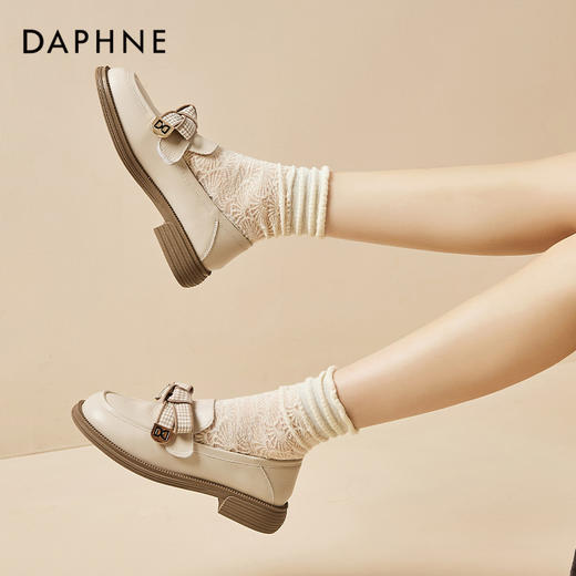 DAPHNE达芙妮一脚蹬甜美乐福鞋 | 经典大头鞋型，时尚百搭休闲 商品图2