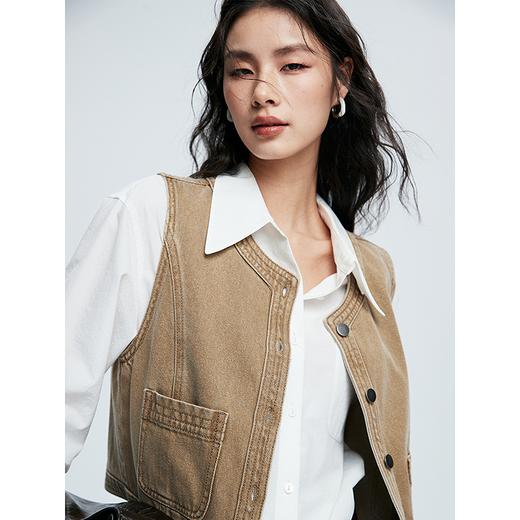 棉仓362699004-初棉牛仔马甲套装 商品图2