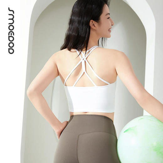 2025春夏SMOEDOD/水沐伊朵瑜伽X型美背防震一体杯莱卡面料透气速干亲肤50185 商品图3