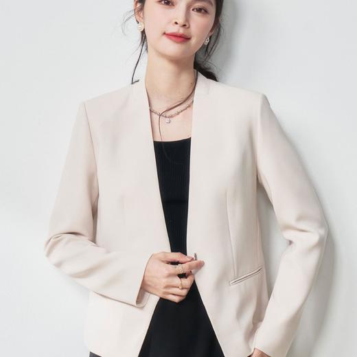 【高货sh】全新升级【铂金会员293/天猫399/差价106】(10824) 洛诗琳2025春季新款高级感立裁V领修身显瘦通勤西装外套女 商品图2