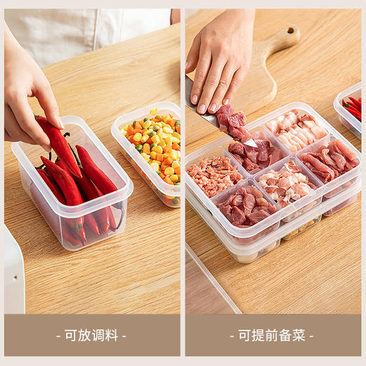 摩登主妇冰箱收纳盒分格冻肉食品级蔬菜食物专用分装盒备餐保鲜盒 商品图3
