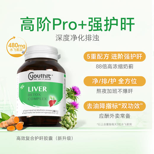 Youthit优思益蓝莓叶黄素护眼丸奶蓟草护肝胶囊熬夜护眼护肝套装 商品图3