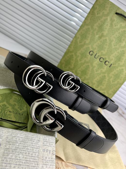 GU 意大利🇮🇹进口GG压印帆布面料  搭配进口小牛皮，经典GG旋转五金扣头 时尚魅力大气上档次 🎁全套专柜包装 ，宽:2-3.7CM 商品图4