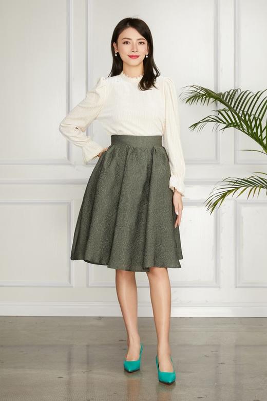 amadella 立领花边蕾丝提花条纹上衣 11453 商品图4