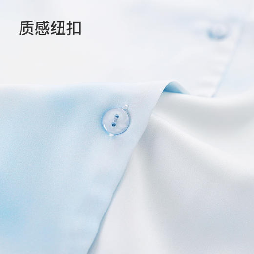 【商场同款】熳洁儿 缎面绸家居服春夏新款短袖女士开衫短袖长裤25203109 商品图5
