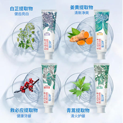 洁灵牙膏4支组合 白芷牙瓷白姜黄青蒿救必应 新品上市提供试用 商品图5