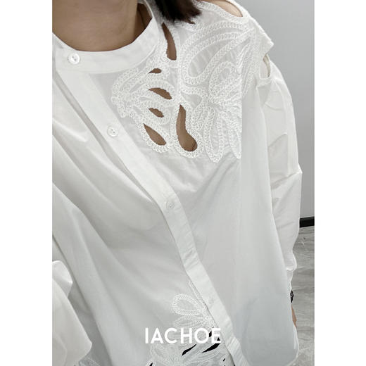 棉仓3561504005-IACHOE镂空绣花衬衫 商品图3