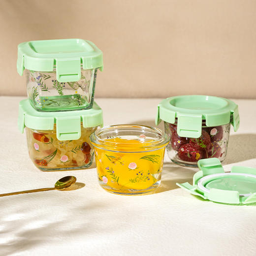 摩登主妇小枝荨密封罐小玻璃瓶食品级保鲜盒零食储存罐燕窝分装瓶 商品图0