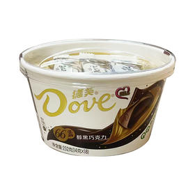 德芙碗装醇黑巧克力252g