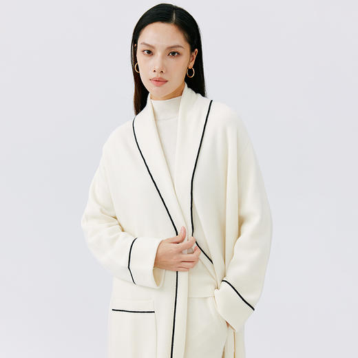 东黎 • 小山羊绒女士春季长款系带开衫 4715 商品图7