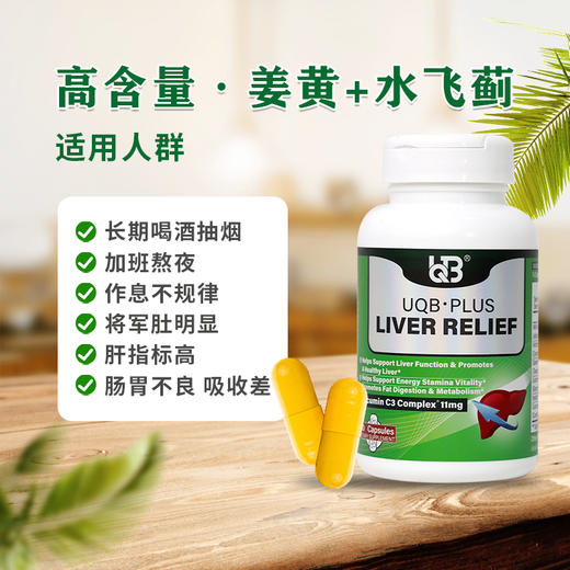 UQB肝宝胶囊进口护肝片水飞蓟护肝胶囊熬夜加班养肝护肝官方正品 商品图2