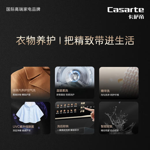 卡萨帝（Casarte）星悦LB滚筒洗衣机全自动家用 10公斤洗烘一体机 直驱精华洗 以旧换新家电补贴国补CE HB10LUALBU1 商品图2